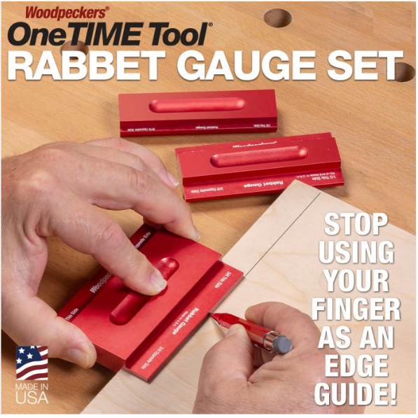 Woodpeckers OneTime Tool - 2023 Rabbet Gauge 3pc Set