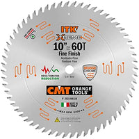 CMT 252.060.10  10" x 60T Industrial Thin Kerf Fine Cut Blade