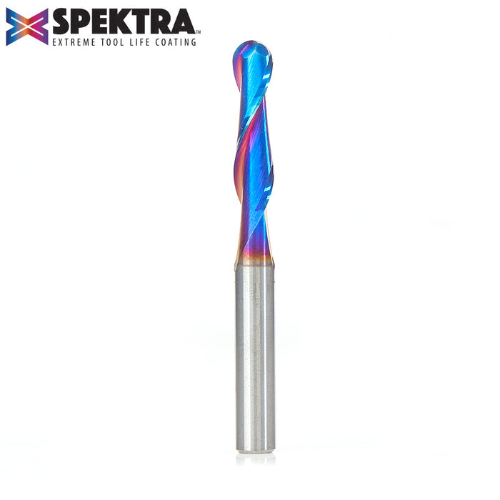 Amana 46376-K "Spektra" Solid Carbide Upcut Spiral Ball Nose - 1/4" Diameter