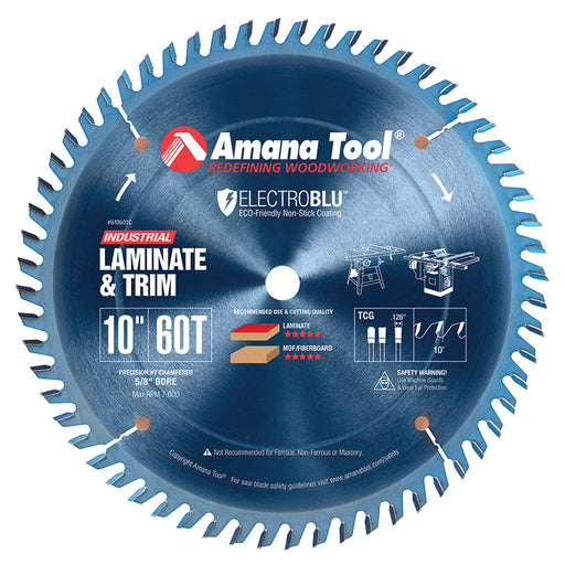 Amana 610601C  Electro-Blu™ General Purpose Blade - 10" x 60T TCG