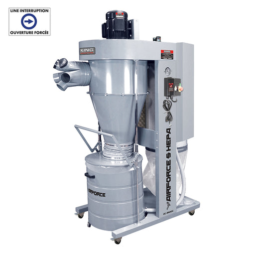 King KC-8500C Airforce 5HP Hepa Cyclone Dust Collector