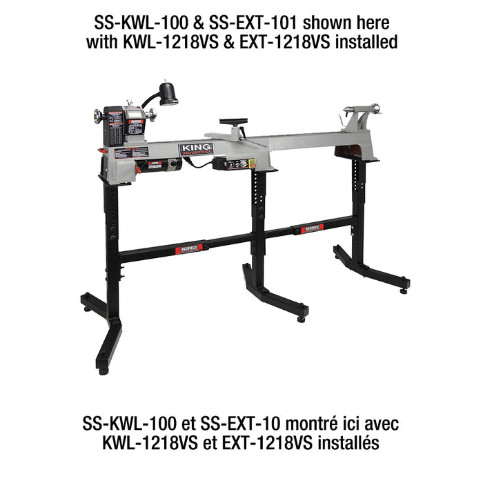 King SS-EXT-101 Universal Wood Lathe Stand Extension