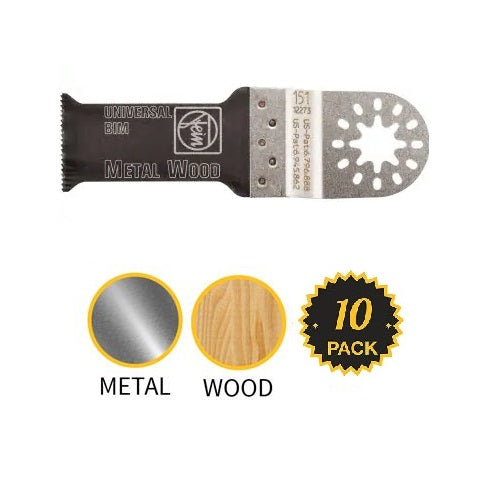 Fein 63502151290 Universal Bi-Metal E-Cut 1-1/8" Starlock Plus - (10) Pack