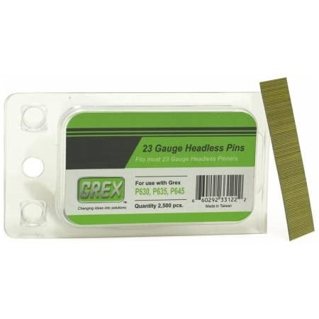 Grex P6/25-2.5 23 Gauge Headless Pins 1" - 2500pk