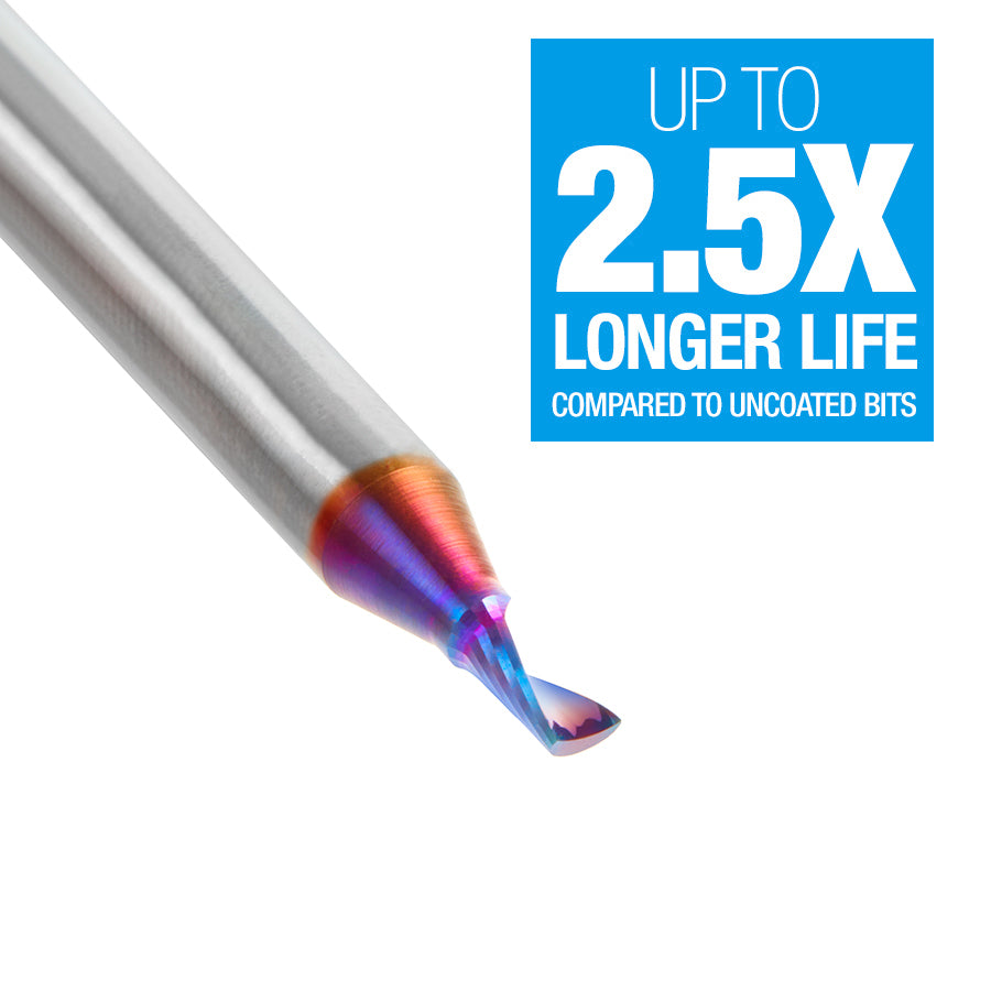 Amana 51416-K "Spektra" Solid Carbide Up Spiral  'O' Flute For Plastics - 1/8" Dia