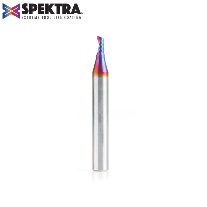 Amana 51416-K "Spektra" Solid Carbide Up Spiral  'O' Flute For Plastics - 1/8" Dia