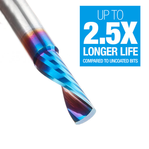 Amana 51504-K Spektra Solid Carbide Downcut Spiral 'O' Flute For Plastics - 1/4" Diameter