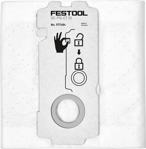 Festool 577484 CT25 Self-Clean Filter Bag - 5pk