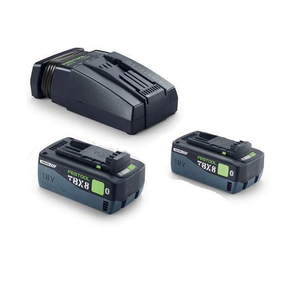 Festool 578903 18V Energy Set 2x 8.0Ah TBX8 Battery with SCA16 Charger
