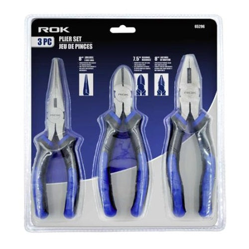 ROK 65296 3pc Plier Set