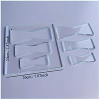 Blue Crown Tools Acrylic 'Bowtie' Template Set
