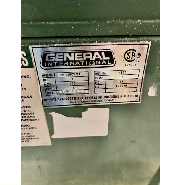 Used General Int'l 30-125CE M1 15" Planer 3HP