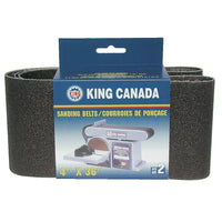 King 4" x 36" Abrasive Sanding Belt - 2Pk