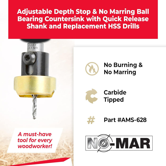 Amana AMS-628 6pc Premium Countersink Set