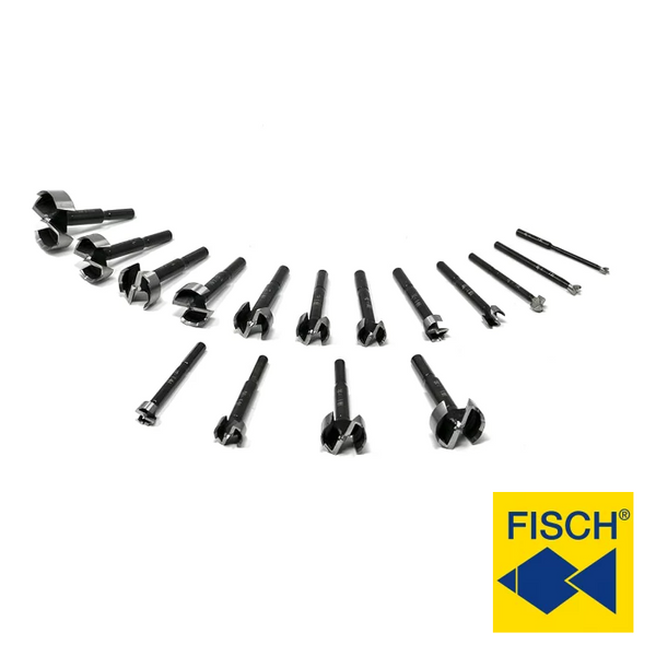 Fisch Black Shark 15/16" Forstner Drill Bit – Forged HSS Steel, Wave-Cut Design, No-Slip Shank – Made In Austria