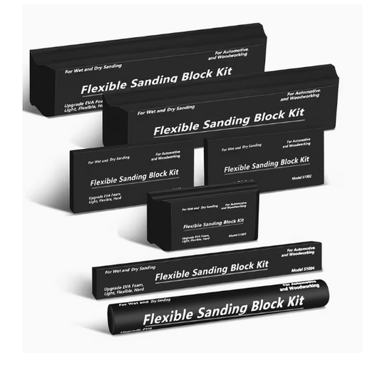 Blue Crown Tools SB-7PCEVA Eva Foam Flexible Sanding Block Set