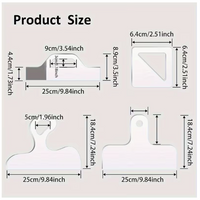 Blue Crown Tools Acrylic 4pc Handle Template Set