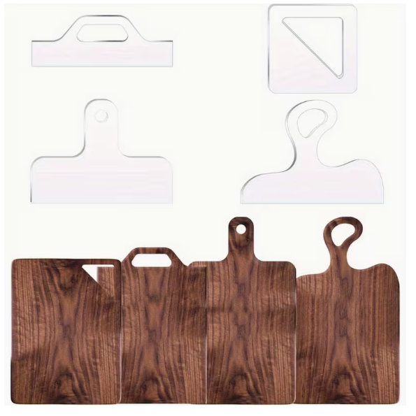 Blue Crown Tools Acrylic 4pc Handle Template Set