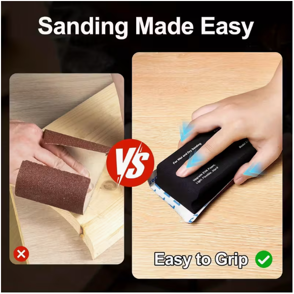 Blue Crown Tools SB-7PCEVA Eva Foam Flexible Sanding Block Set