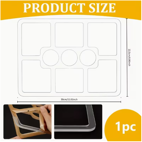 Blue Crown Tools Acrylic 9-Pocket Tray Template