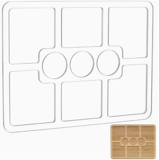 Blue Crown Tools Acrylic 9-Pocket Tray Template