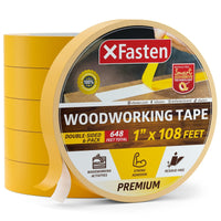 XFasten 1" x 108ft Double-Sided Woodworking Tape - 1 Roll