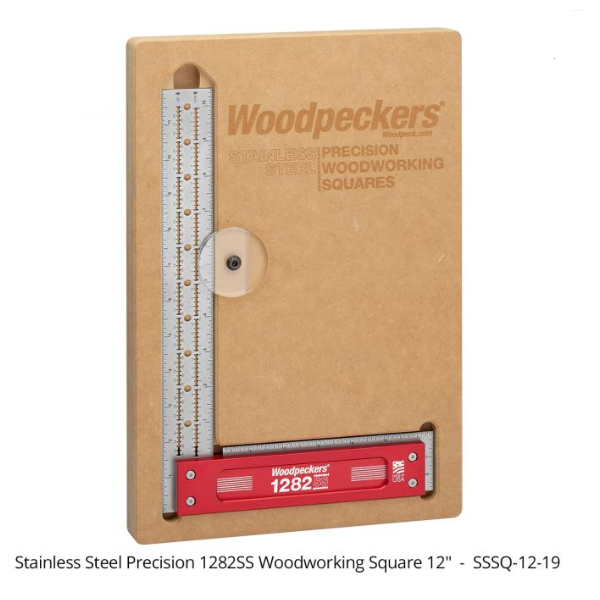 Woodpeckers 1282SS 12" Stainless Steel Woodworking Square