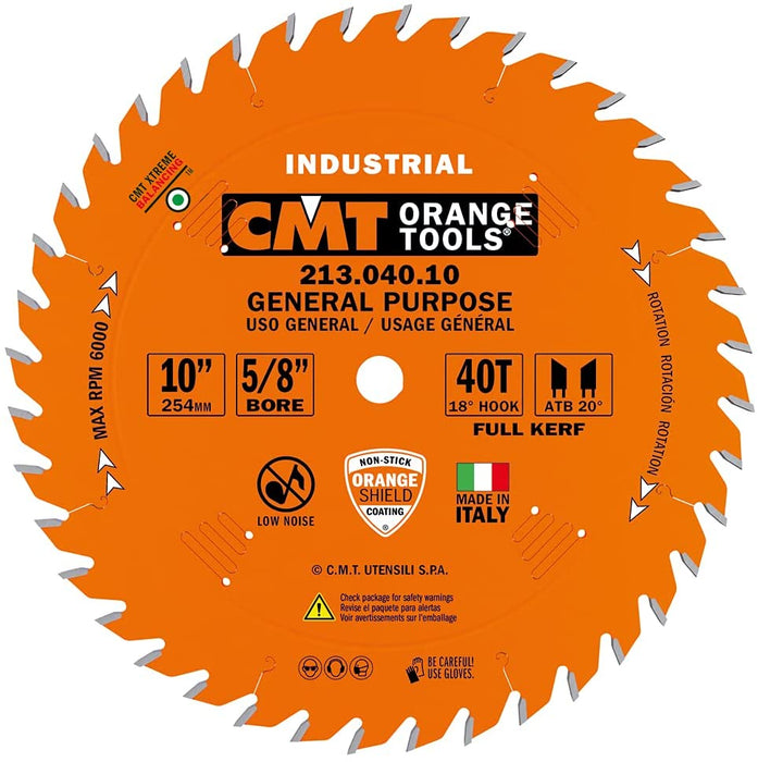 CMT 213.040.10  10" x 40T Industrial General Purpose Blade