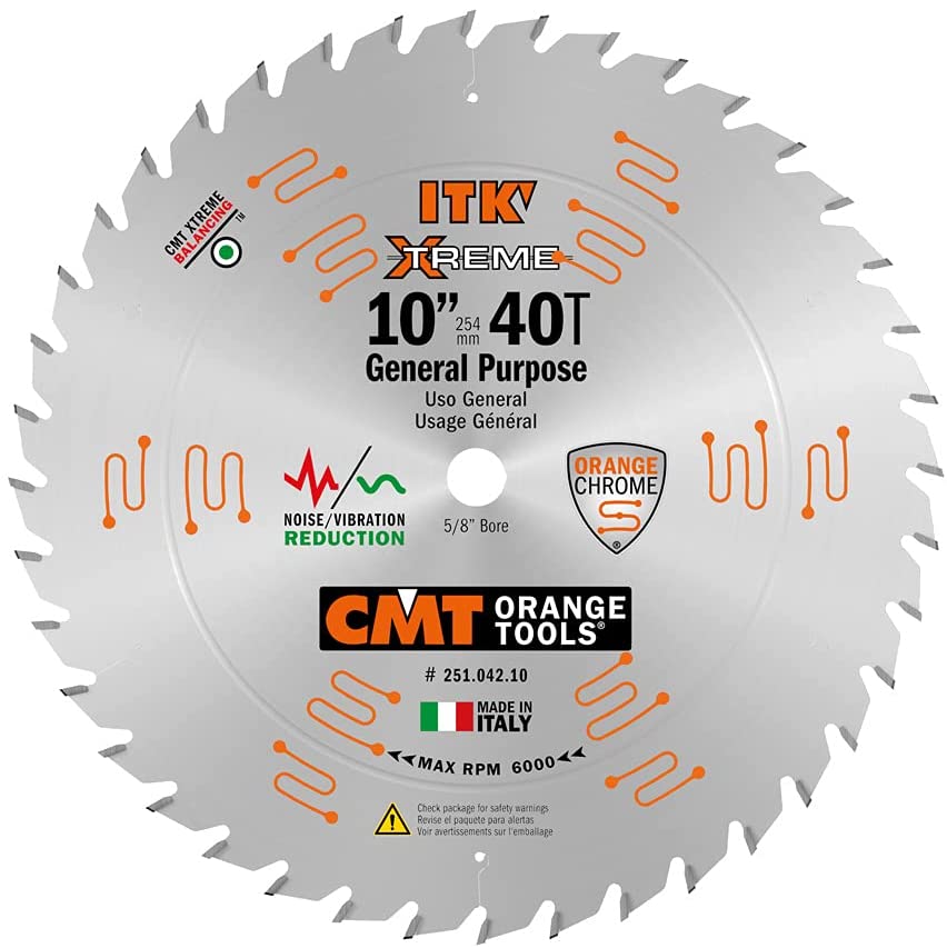 CMT 251.042.10  10" x 40T Industrial Thin Kerf General Purpose Blade
