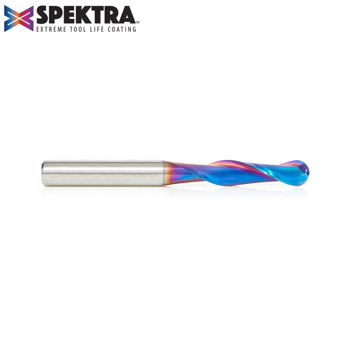 Amana 46376-K "Spektra" Solid Carbide Upcut Spiral Ball Nose - 1/4" Diameter