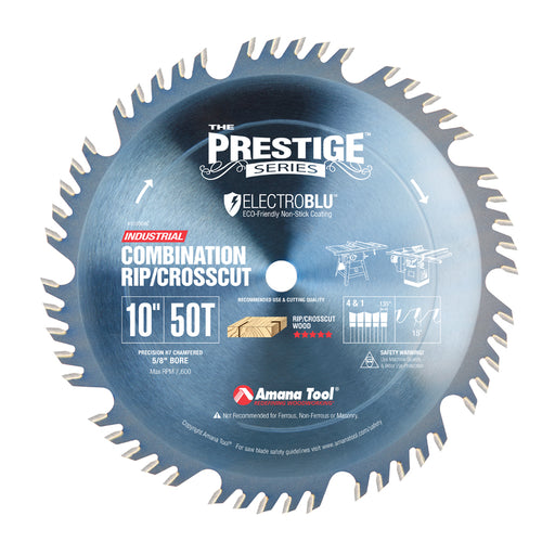 Amana 610504C Prestige Electro-Blu™ Combination Blade - 10" x 50T 4+1