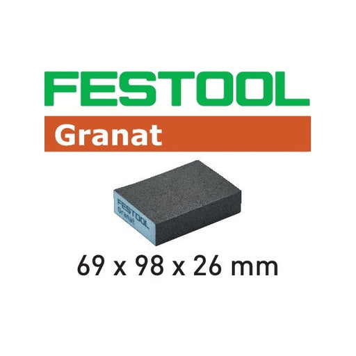 FESTOOL GRANAT HARD SQUARE SPONGE 6PK (36- 220 GRIT)-Marson Equipment