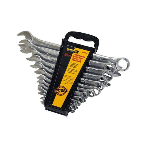 Shopro W010310 24pc Combination Wrench Set - Metric + Imperial