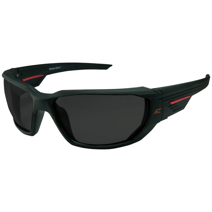 Edge XD416 Matte Black Safety Glasses Polarized Smoke Lens