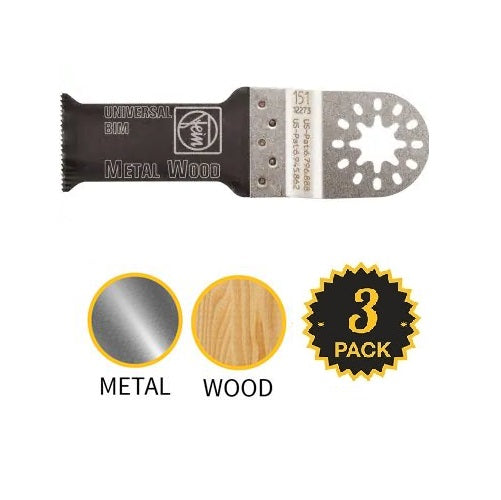 Fein 63502151270 Universal Bi-Metal E-Cut 1-1/8" Starlock Plus - (3) Pack