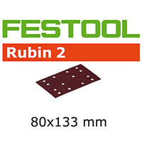 FESTOOL RTS400/LS130 (80 x 133mm) RUBIN-2 SANDING SHEETS, (60-220 Grit)-Marson Equipment