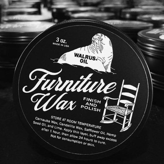 Furniture Wax by Walrus Oil, 3oz - Water Protection & Polish