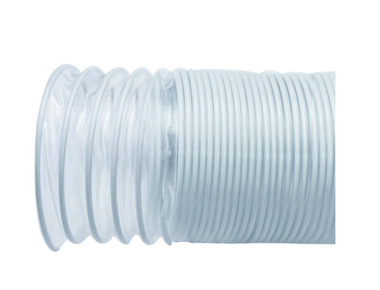 King 4" x 10' Clear 'Ultra' Flexible Dust Collection Hose