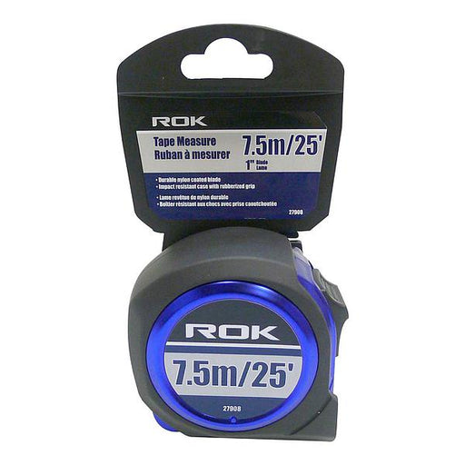 ROK 27908 25ft/7.5m Tape Measure
