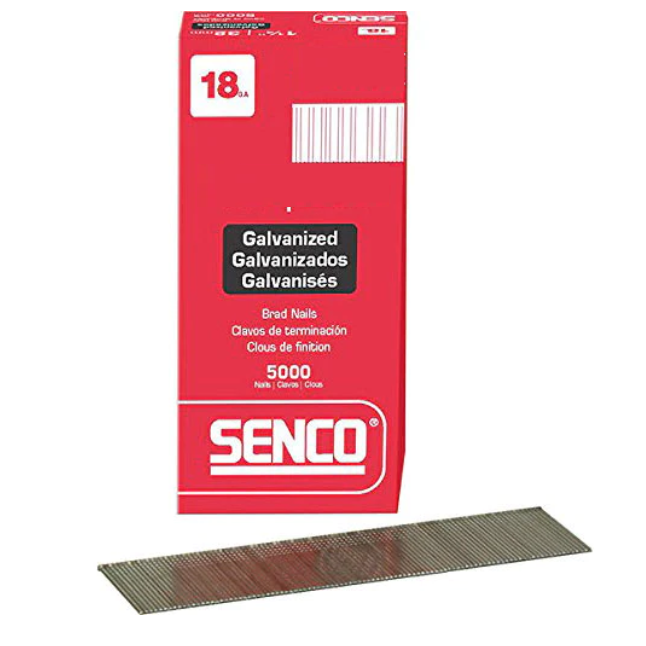 Senco 18 Ga. X 3/4 in. L Galvanized Steel Brad Nails 5000 pk
