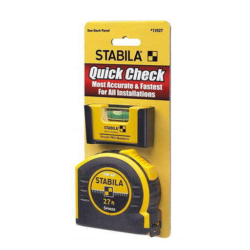 Stabila 11927 Quick Check Pocket Pro Level + 27ft Tape