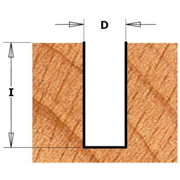 CMT 811.050.11 Straight Bit, 5mm Diameter, 1/4" Shank, 5/8" Cutting Length-Marson Equipment