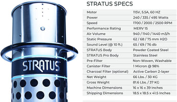Stratus AS300S Pro Air Cleaner - Stainless Steel