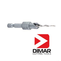 Dimar TDC-50018 #8 Carbide-Tipped Tapered Countersink Drill Bit