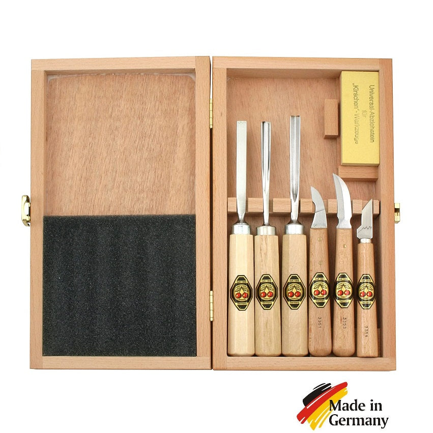 Two Cherries 515-3437 - 7pc Carving Set w/ Wooden Handles